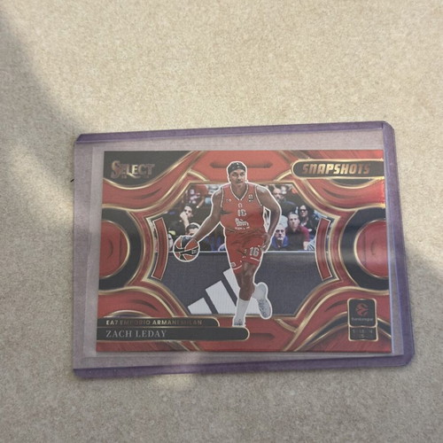 Panini Select EuroLeague Zach LeDay Snapshots Red Prizm Card 2025-26 New
