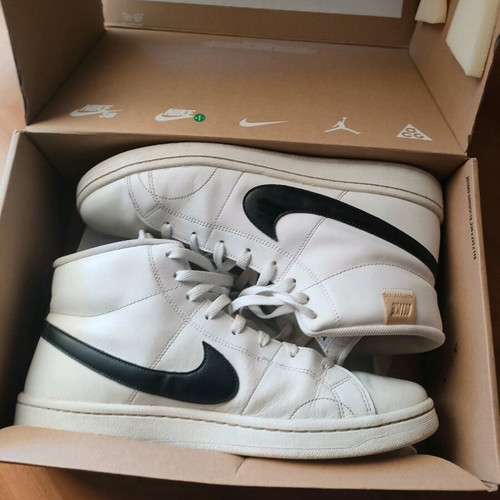 Nike Sneaker Court Royale Mid used, size 45, black and white