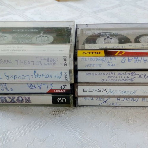 Cassette tapes used, 8, metal bands, untested