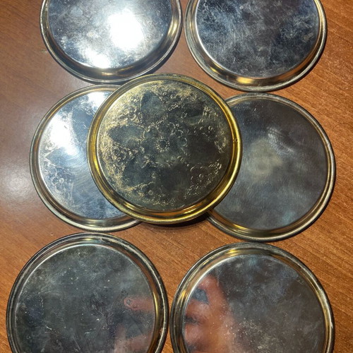 Vintage Silver and Gold-Plated Decorative Plates Like New