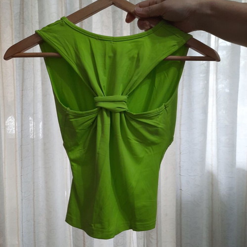 Blouse with front-back design new, green, size S