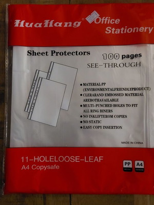 A4 Sheet Protectors New, Pack of 100 Clear Sheets