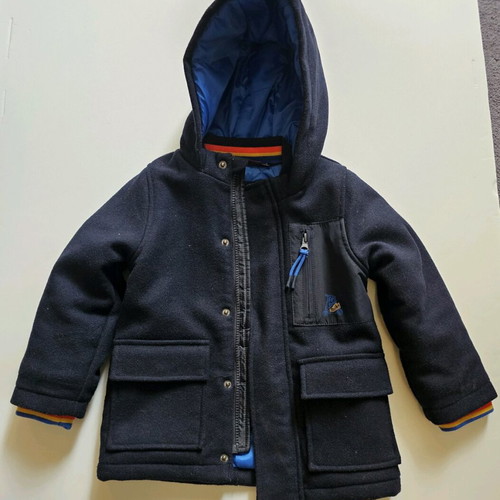 Dpam children's wool coat like new, 98 cm, 3 years, blue