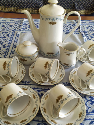 Vintage German porcelain tea and coffee set like new