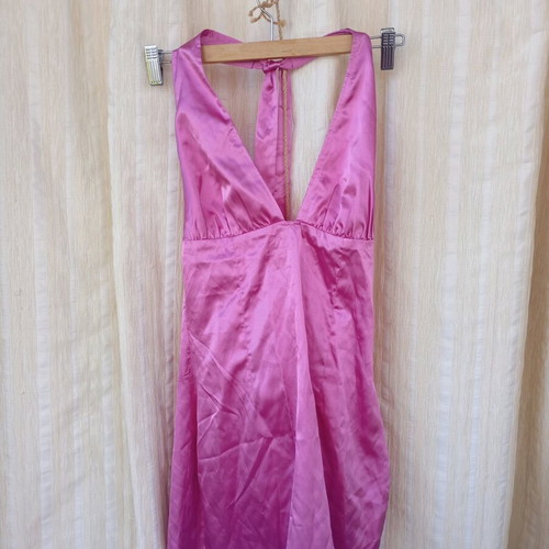 Marmarlady pink satin dress new, size M