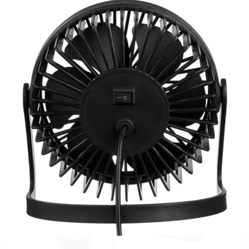 USB desk fan 14cm new, black, adjustable tilt