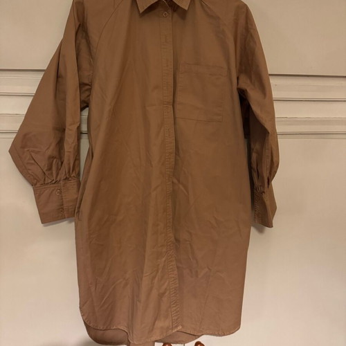 Axel shirt dress cotton like new, brown, oversized, size M