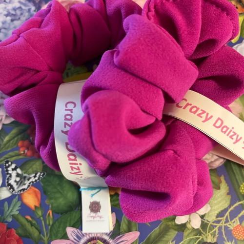 Scrunchie set of 2 handmade, durable crepe fabric