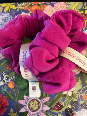 Scrunchie set of 2 handmade, durable crepe fabric