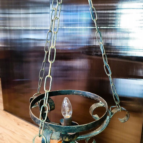 Ceiling light single pendant used, antique, 110cm