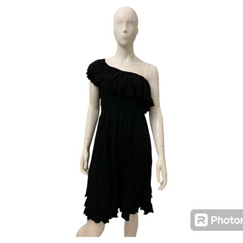 Juicy Couture black one shoulder dress like new, size L
