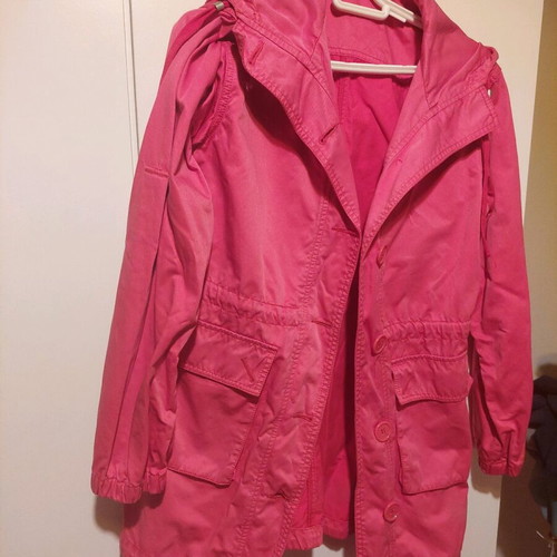 Benetton cotton coral trench coat like new, size M