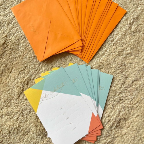 Hallmark invitations set of 14 with modern geometric design like new