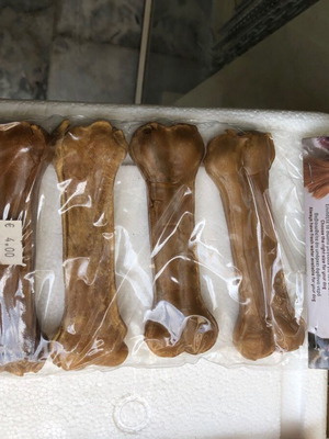 Pet Camelot solid smoked bone from beef leather 4 pieces, new