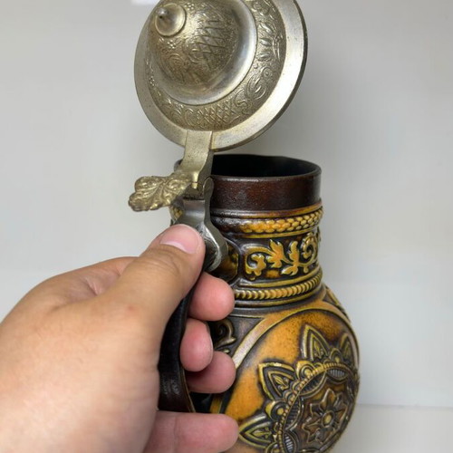 Vintage German ceramic jug medieval style like new