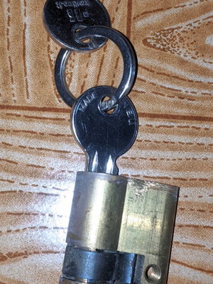 Brass Euro Profile Lock Cylinder used with 2 keys