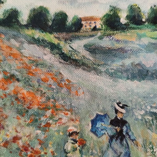 Oil painting inspired by Claude Monet, new, 25x35 cm