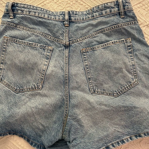 Zara mom fit denim shorts bermuda like new, turquoise, XXL