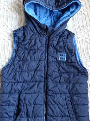 Sleeveless double face jacket Energiers like new, blue, size 122-128 cm