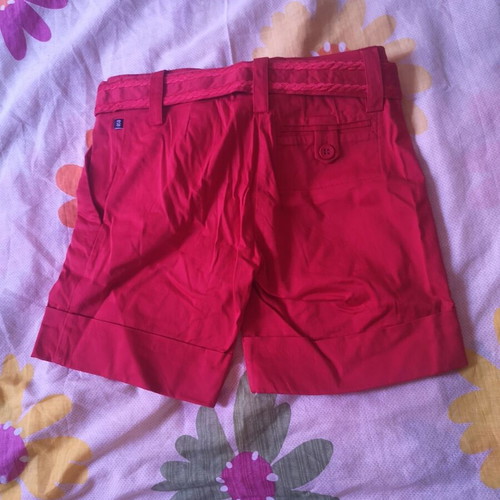 BSB Red Women's Shorts with Belt Size M