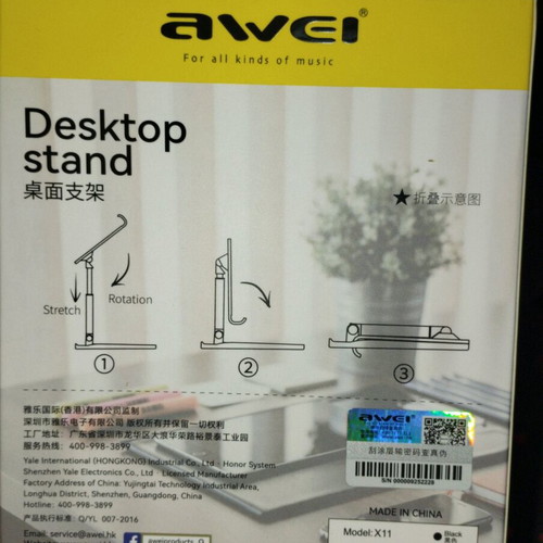 Desktop stand for phone and tablet with adjustable height and angle new