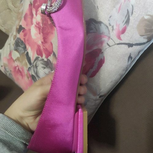 Μπαλαρίνες σατέν Iris luxury shoes 38 φούξια φορεμένες μια φορά