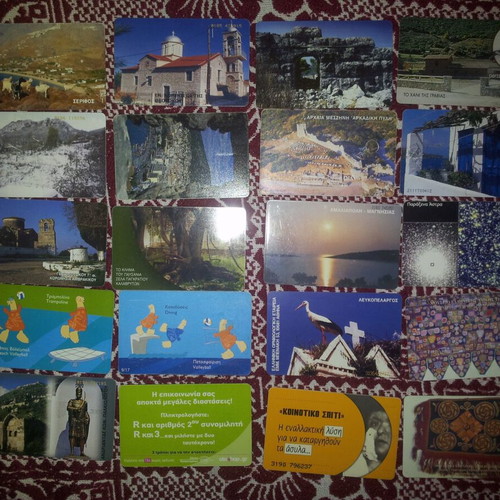 Phone cards used, pack of 20 pieces