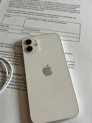 Iphone 12 white like new 64 GB with warranty until 04/2027