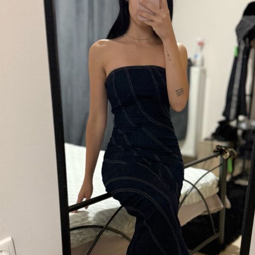 Denim strapless dress Zara blue new XS -  15,00 - Vendora.cy