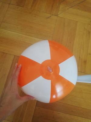 Orange beach ball 85 cm like new