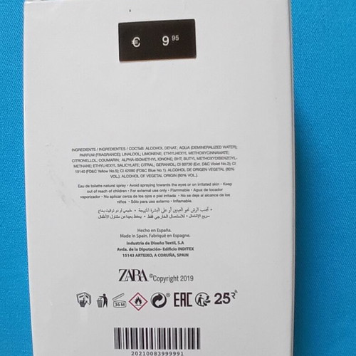 New Zara Man Silver Summer men's fragrance 100ml