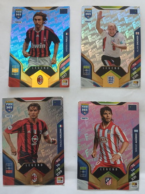 Κάρτες Panini Legend Fifa 365 μεταχειρισμένες, σετ 4
