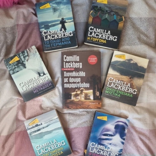 Camilla Lackberg 7 books crime fiction like new, Greek