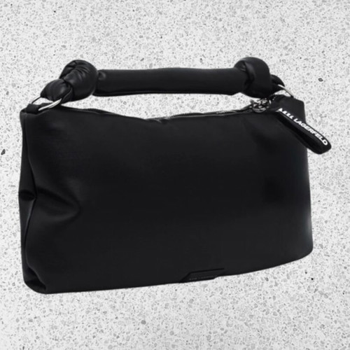 Karl Lagerfeld black leather shoulder bag like new