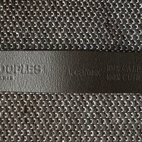 Black leather belt The Kooples 90cm new with bronze buckle and heart charm