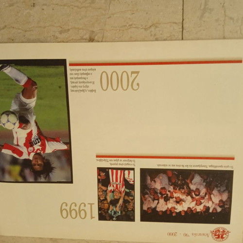 Olympiacos collectible calendar issue 75 years legend used