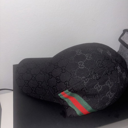 Gucci GG hat new, black, one size