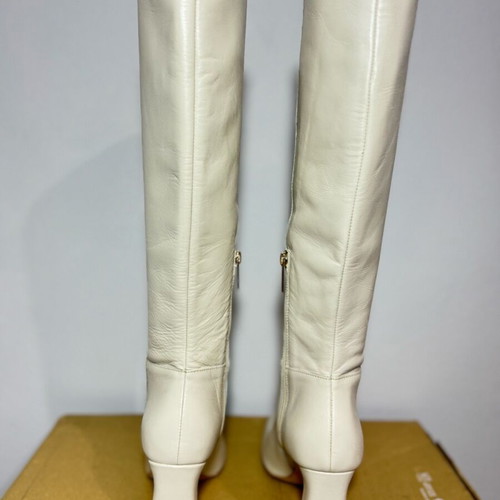 Mango boots like new, size 36, white beige leather