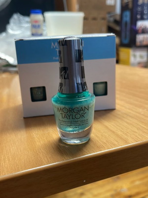 Morgan Taylor Electric Remix Nail Polish 15ml new, bright turquoise
