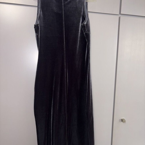 Le Full Made in Italy velvet dress gray anthracite like new
