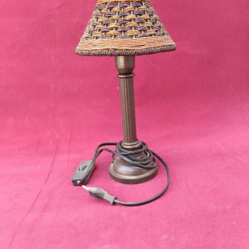 Vintage portatif lamp new, height 30cm, shade 15cm