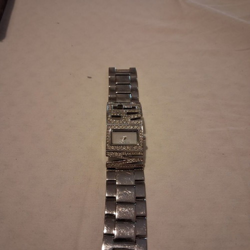 Morgan women's watch with rhinestones like new, silver
