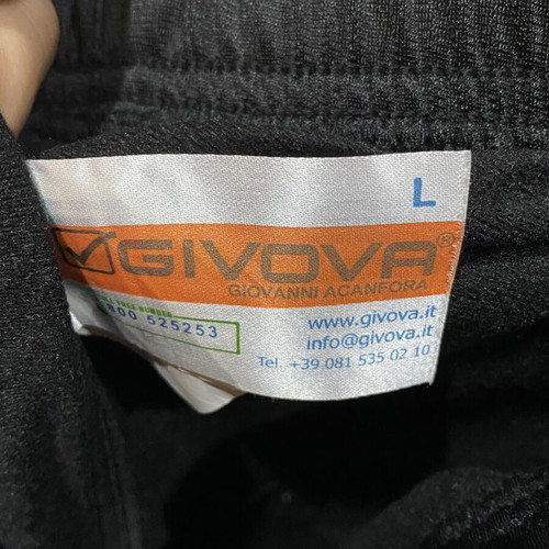 Givova training pant like new, black and orange, size L