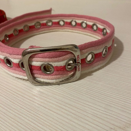 Benetton and next adjustable children's belts used, red and pink