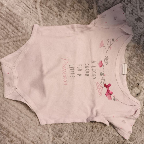 Baby romper 6-12 months used, pink