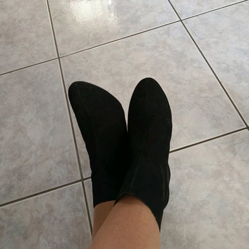 Pull & Bear ankle boots size 38 suede type, like new, black