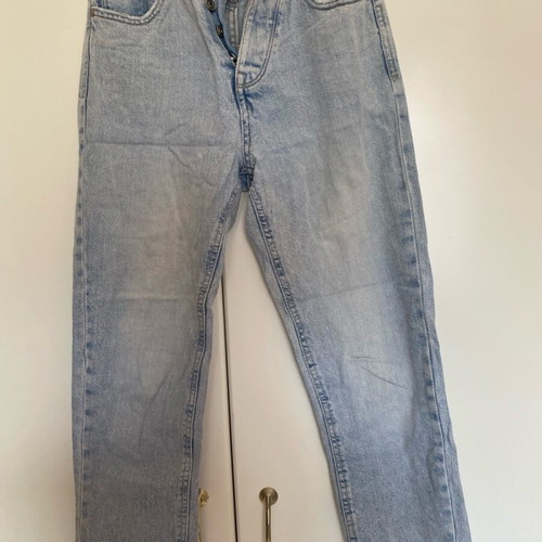 Denim Mom Fit Pants used Stradivarius blue size XXS