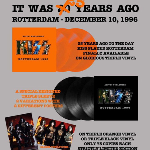 Kiss Rotterdam 1996 Triple Album New 25th Anniversary Vinyl