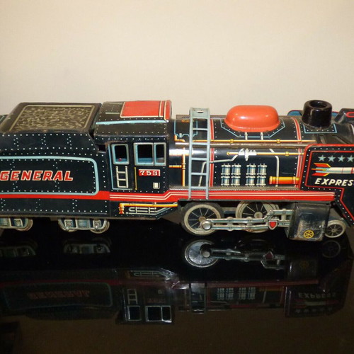 Vintage General Express 753 Train Tin Toy used