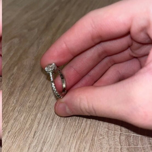 Swarovski ring size 55 like new, silver